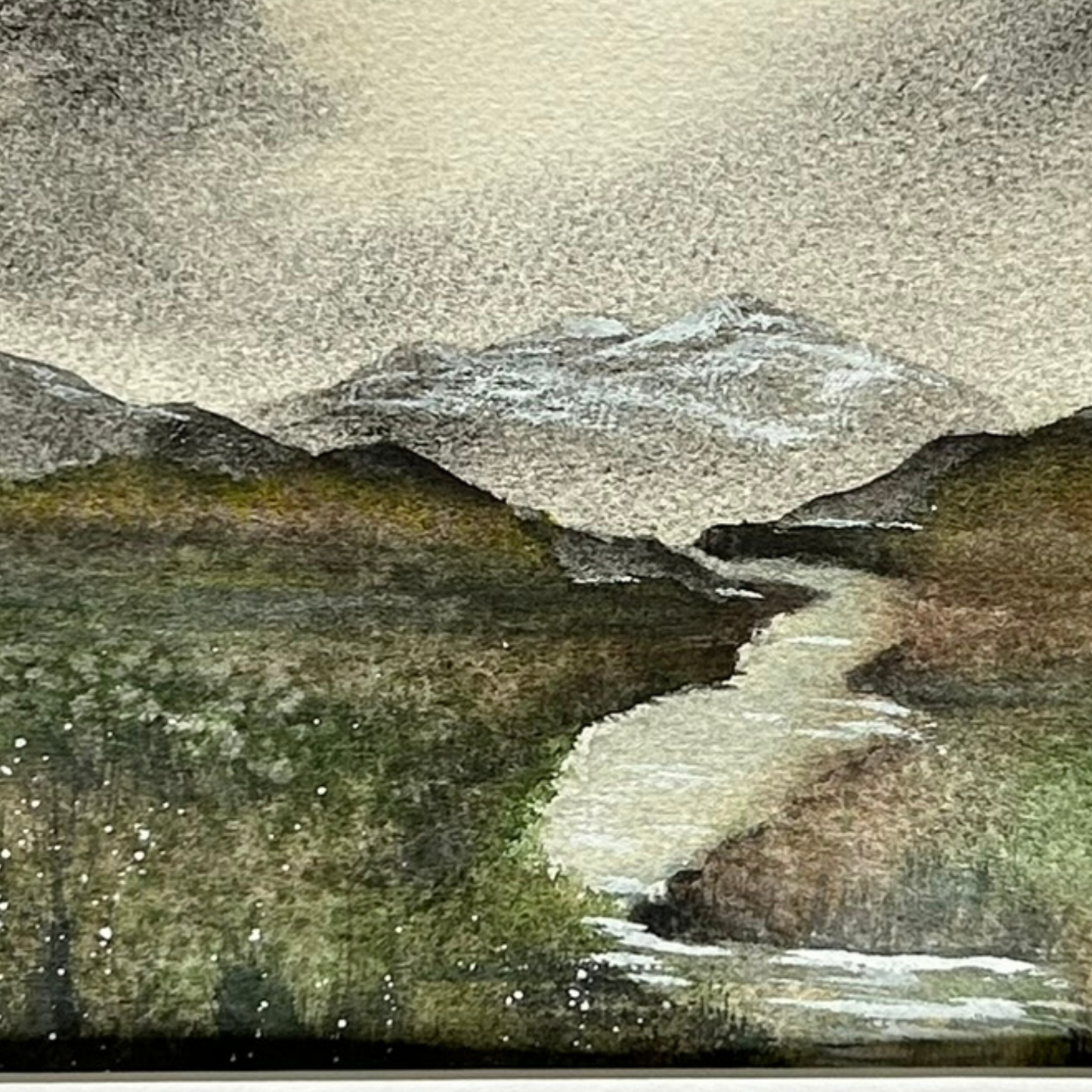 High-Meadow Creek – Original 9x12” Watercolor by K.L. Rockwell (Matted & Ready to Frame)
