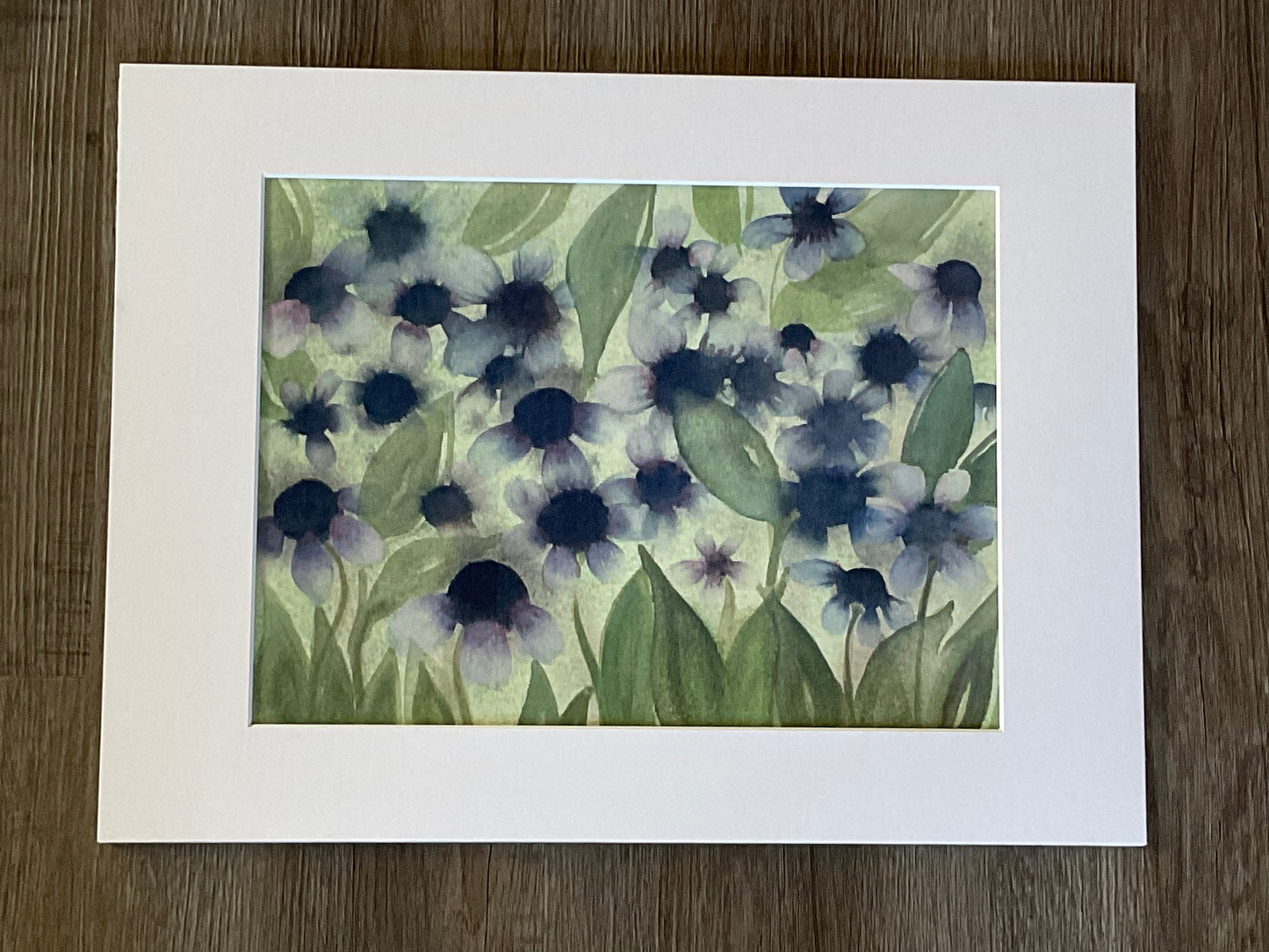 Ethereal Flower Patch – Original 12x16” Watercolor by K.L. Rockwell (Matted & Ready to Frame)