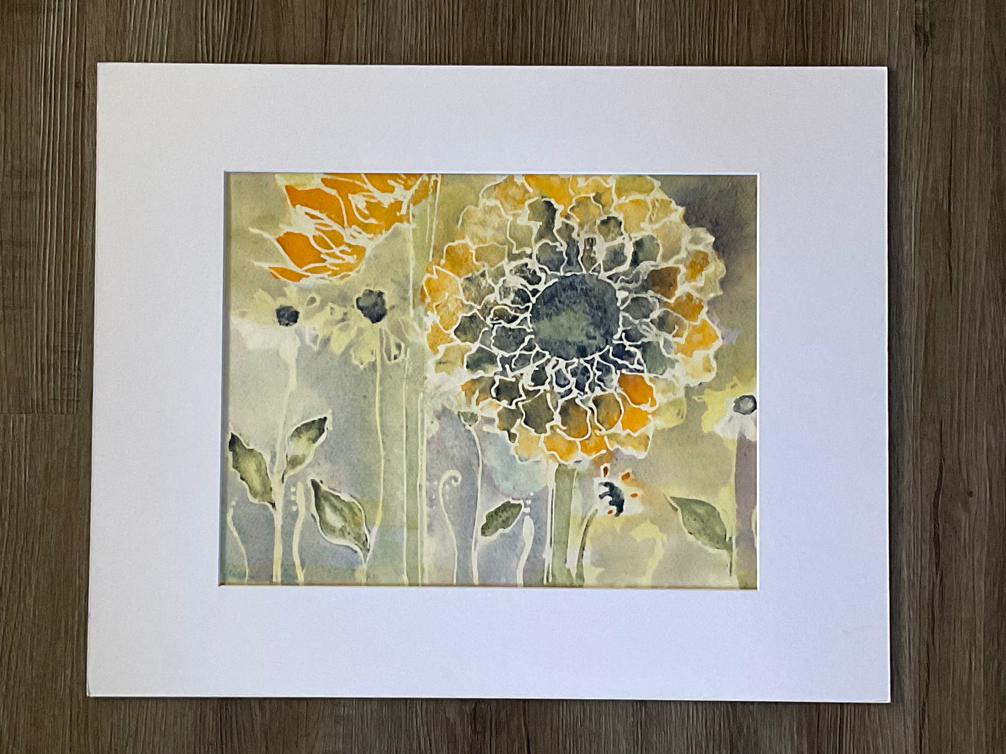 Sunflowers – Original 16x20” Watercolor by K.L. Rockwell (Matted & Ready to Frame)