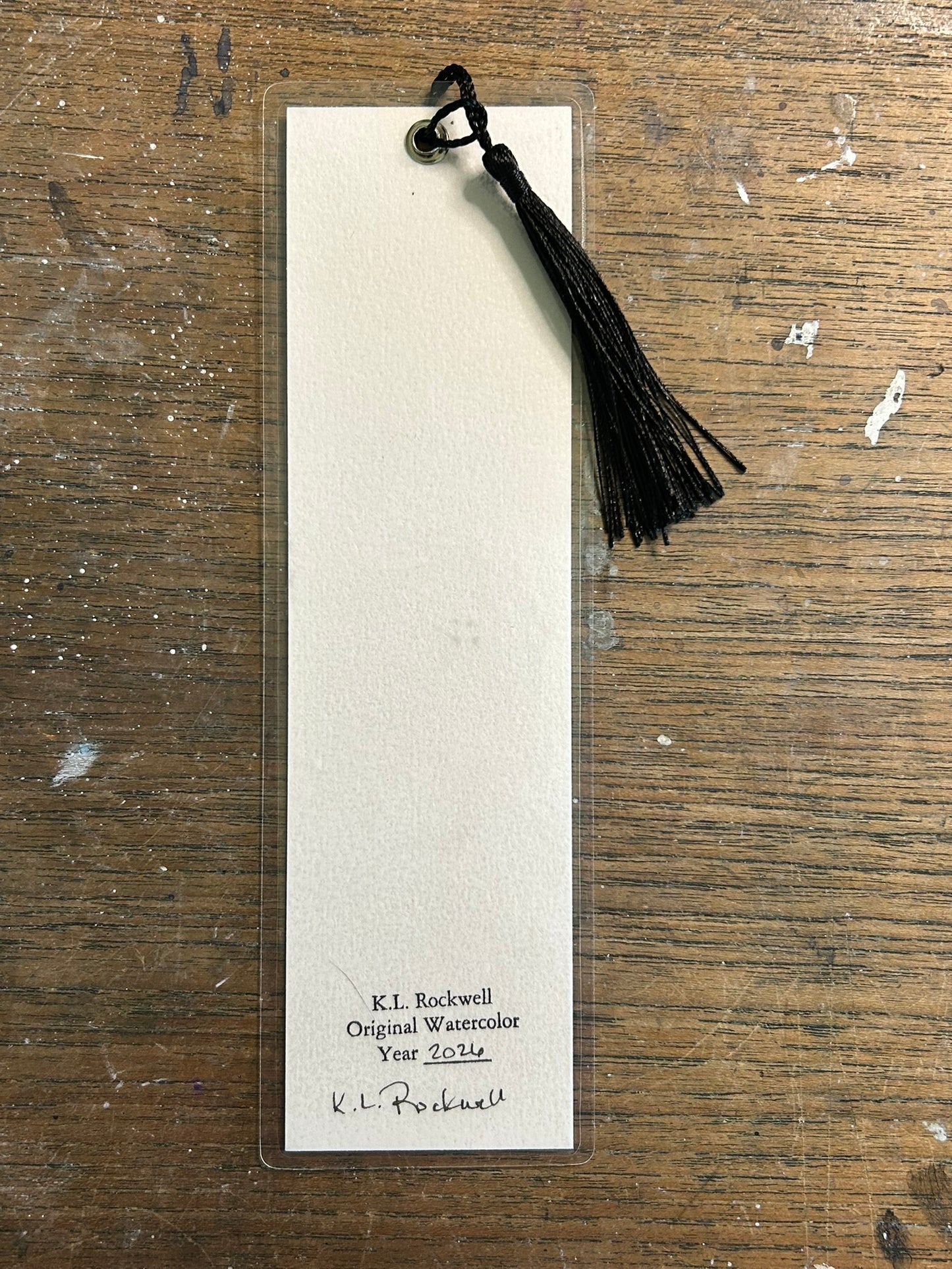 Sea of Mist — Original Hand-Painted Watercolor Bookmark by K.L. Rockwell (2.5" x 8")