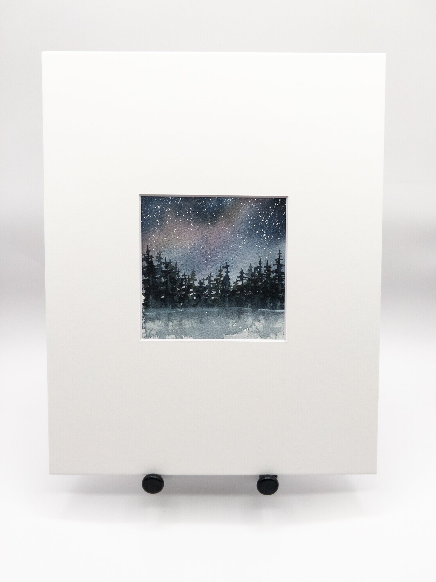 Aurora Pines – Original Watercolor by K.L. Rockwell (Matted 10" x 8")