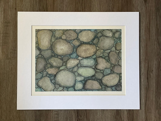 “River Rocks II" - Original Watercolor Painting