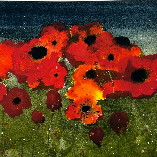 Poppies – Limited Edition Fine Art Print by K.L. Rockwell (Matted 9" x 12" or Unmatted 8" x 10")
