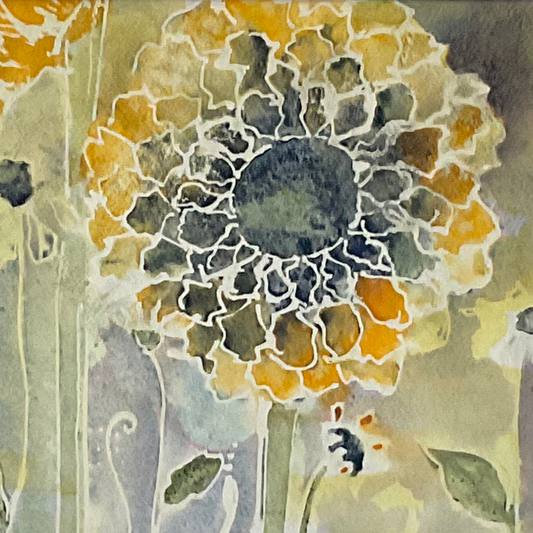 Sunflowers – Original 16x20” Watercolor by K.L. Rockwell (Matted & Ready to Frame)
