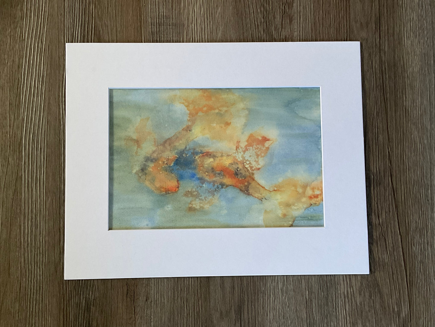 "Koi In Pond" - Original Watercolor Painting