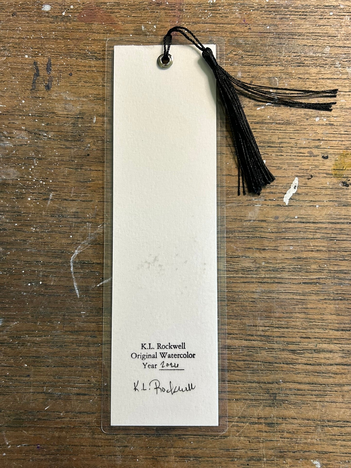 Agate Beach Moonrise — Original Hand-Painted Watercolor Bookmark by K.L. Rockwell (2.5" x 8")