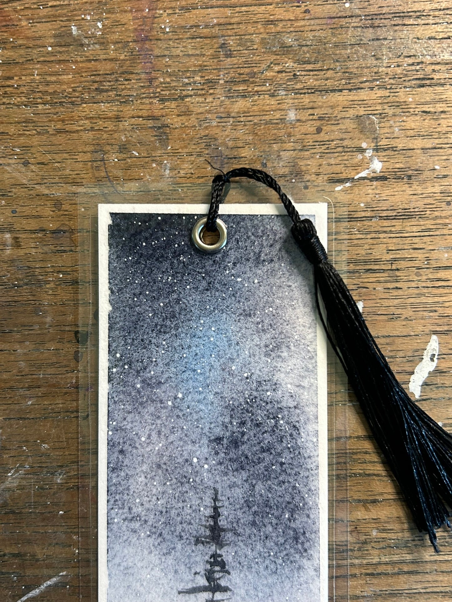 Lone Sentinel — Original Hand-Painted Watercolor Bookmark by K.L. Rockwell (2.5" x 8")