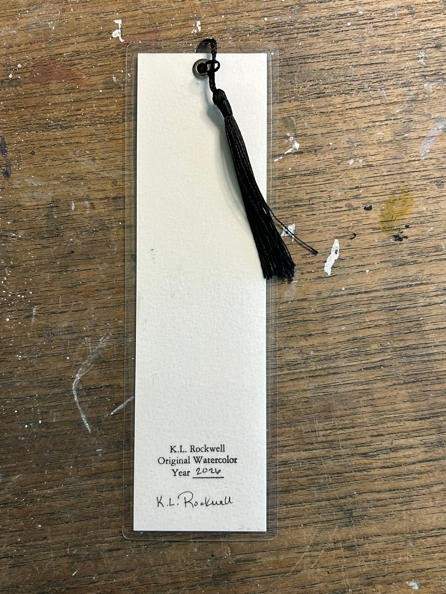 Twin Spruce — Original Hand-Painted Watercolor Bookmark by K.L. Rockwell (2.5" x 8")