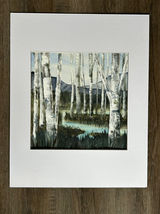 "Birch Forest" - Original Watercolor Painting