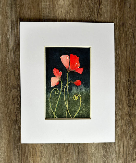 "Tall Poppies" - Original Watercolor Paiting