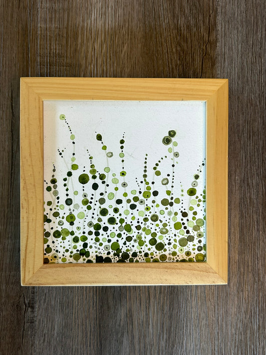 "Ethereal Green Floral" - Original Watercolor Illustration Painting