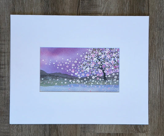 "Falling Blossoms" - Original Watercolor Painting