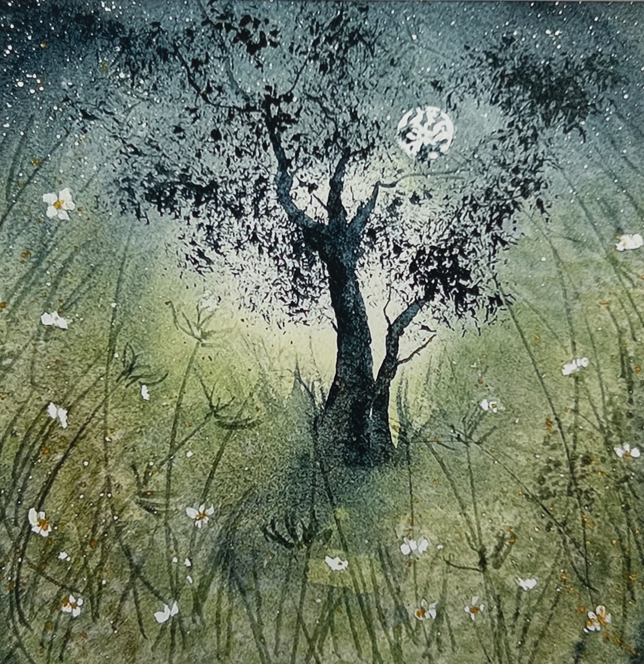 Moon Tree – Limited Edition Fine Art Print by K.L. Rockwell (Matted 14" x 11" or Unmatted 10" x 8")