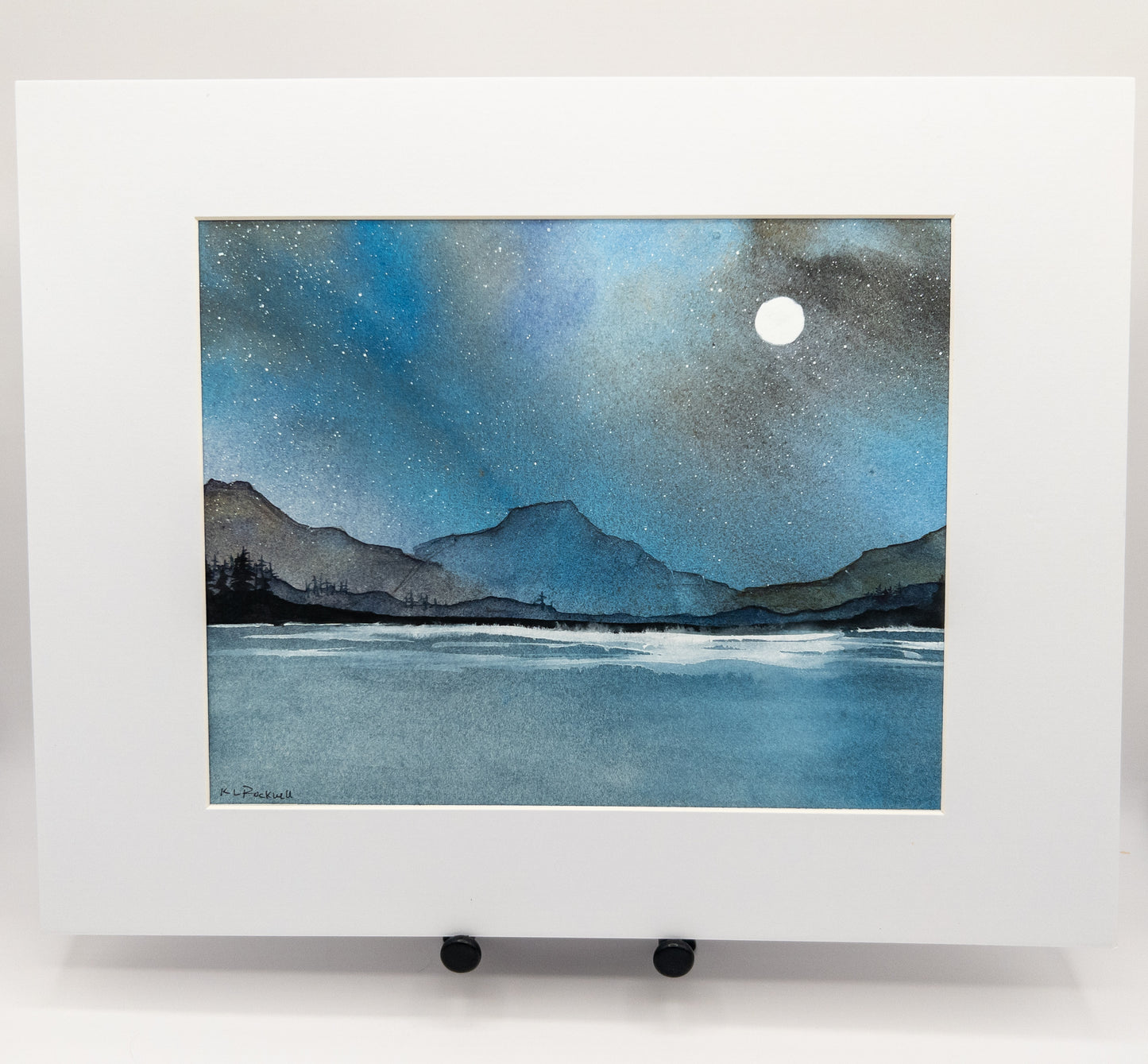 The Earth Dances - Original Watercolor by K.L. Rockwell (Matted 14" x 11")