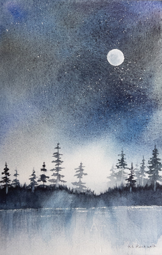 No Words – Original Watercolor by K.L. Rockwell (Matted 14" x 11")