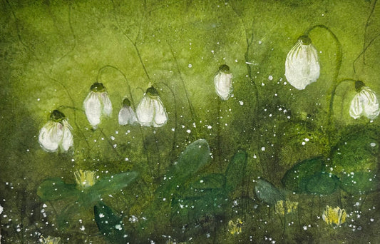 Snowdrops: Original Watercolor by K.L. Rockwell