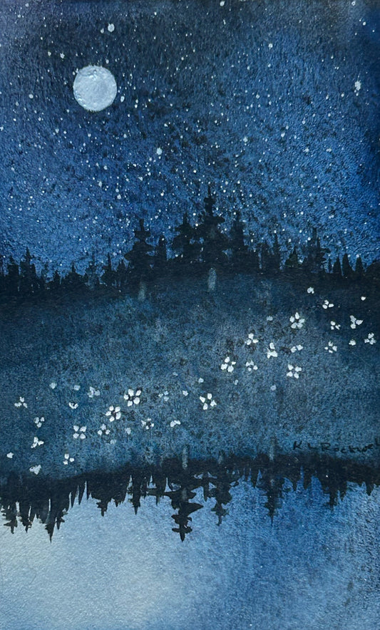 Upside Down - Original Watercolor by K.L. Rockwell (Matted 8" x 10")