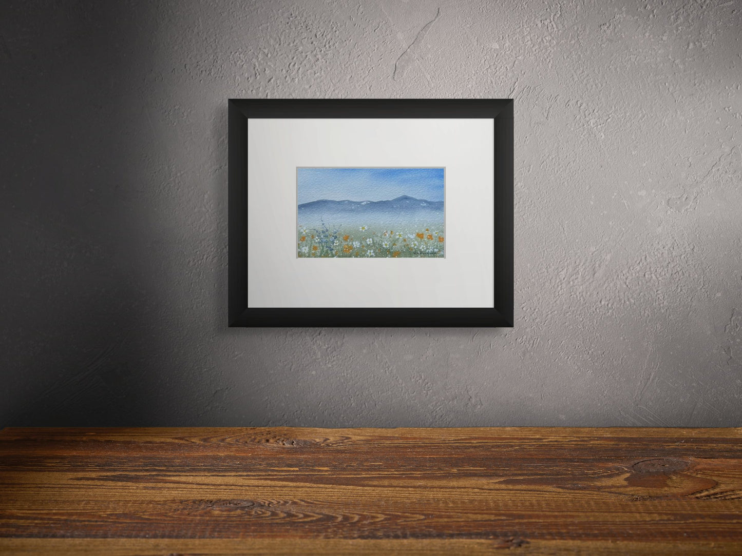 Cascade Meadow Light - Original Watercolor by K.L. Rockwell (Matted 10" x 8")